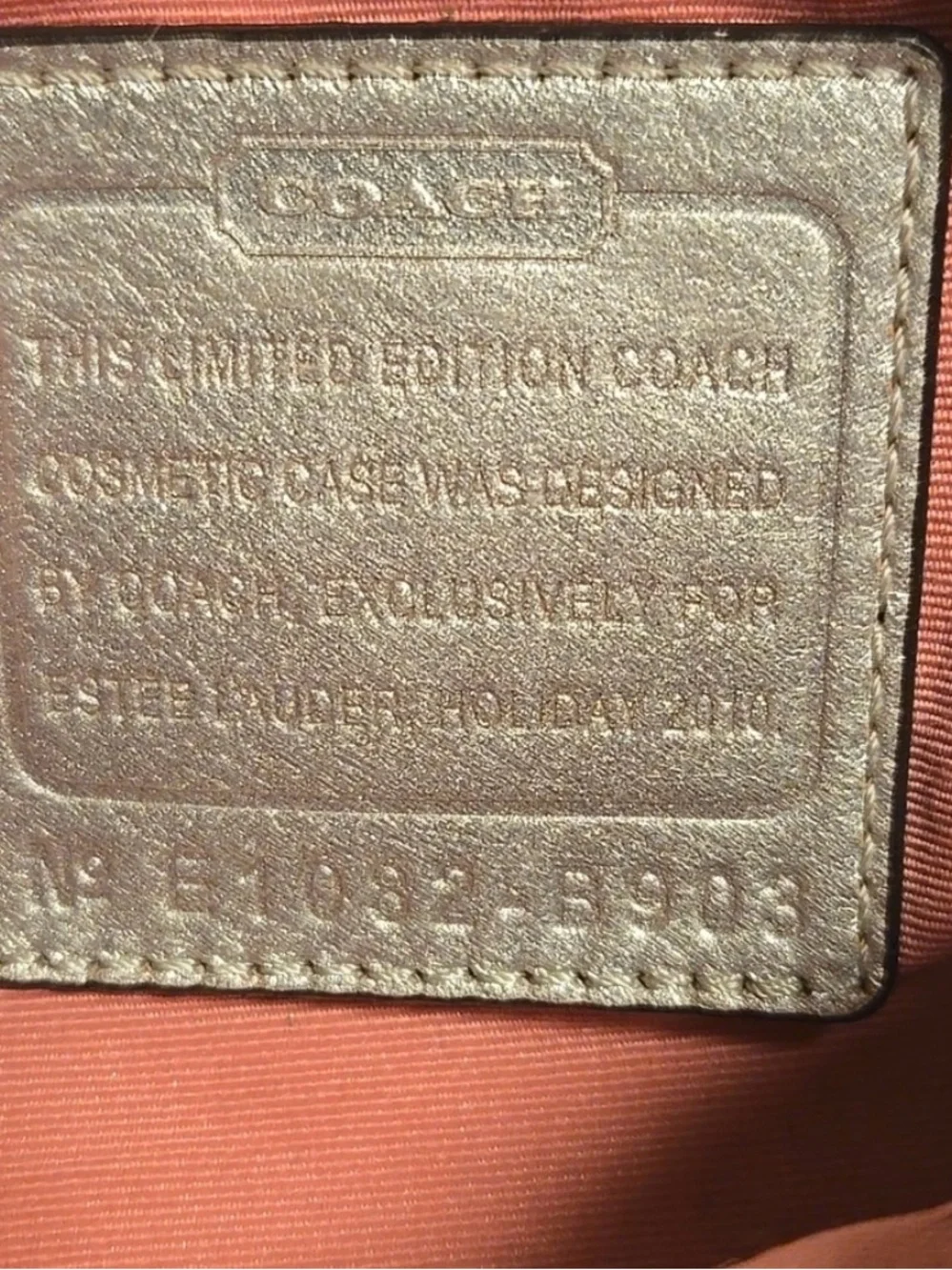 Coach Signature Small Cosmetic Pouch Holiday 2010 edition
